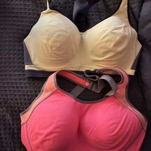 Victoria's Secret Pink and Cream Sports Bras